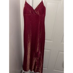 Sheila yen metallic dress red gold  vintage y2k